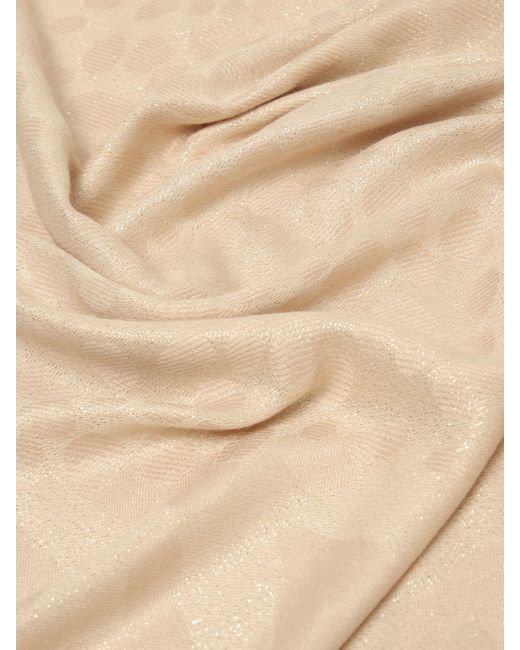 Liu Jo Natural Jacquard Animal Print Viscose Blend Stole