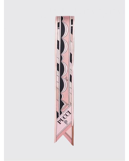 Emilio Pucci White Printed Silk Foulard