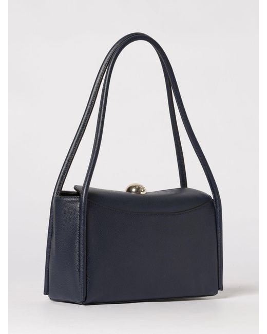 Furla Blue Nicole Grained Leather Bag