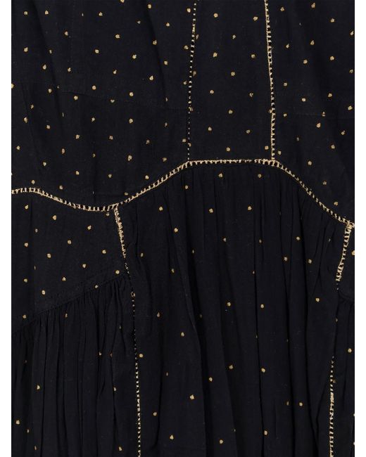 Isabel Marant Black Cotton Polka Dot Dress