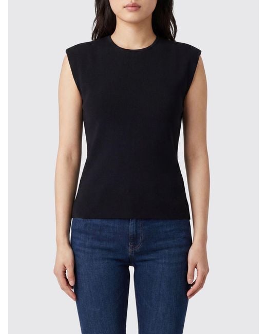 P.A.R.O.S.H. Blue Slim Fit Sleeveless Crewneck Top P.A.R.O.S.H