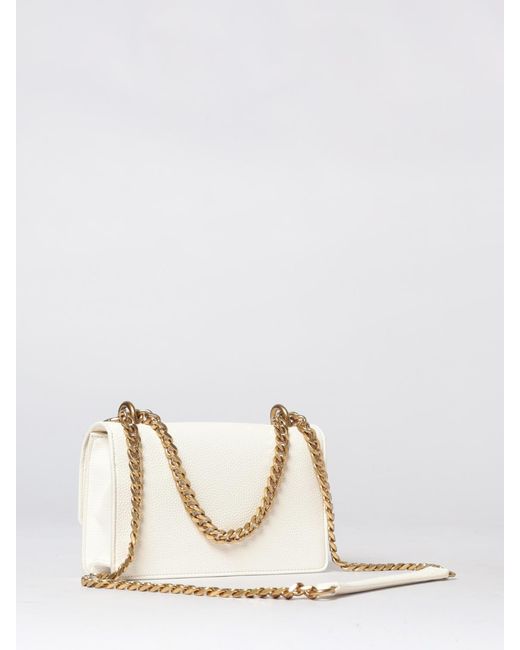 Just Cavalli Natural Grained Synthetic Leather Bag With Scarf