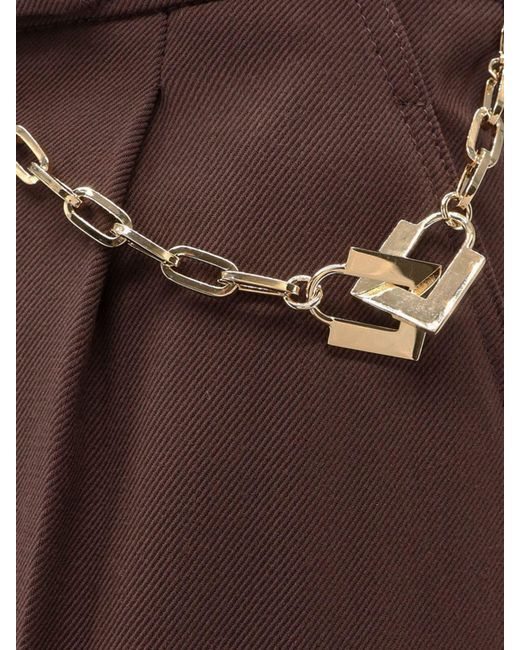 Elisabetta Franchi Brown Crepe Shorts