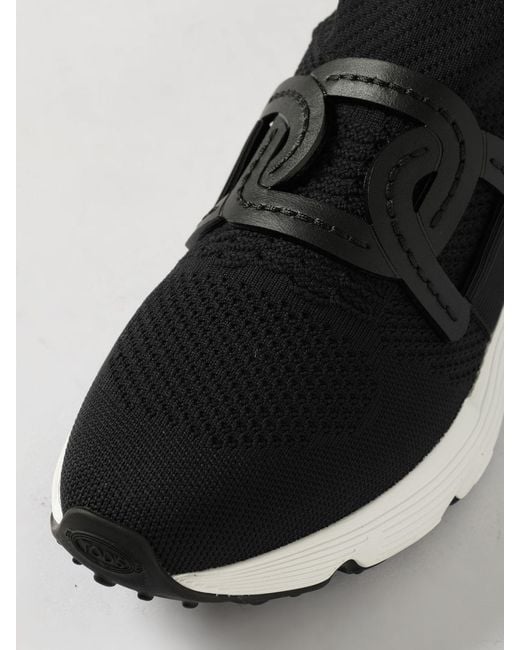 Tod's Black Kate Crochet Knit Sneakers
