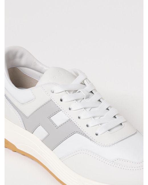 Hogan White Hyperlight Leather Sneakers for men