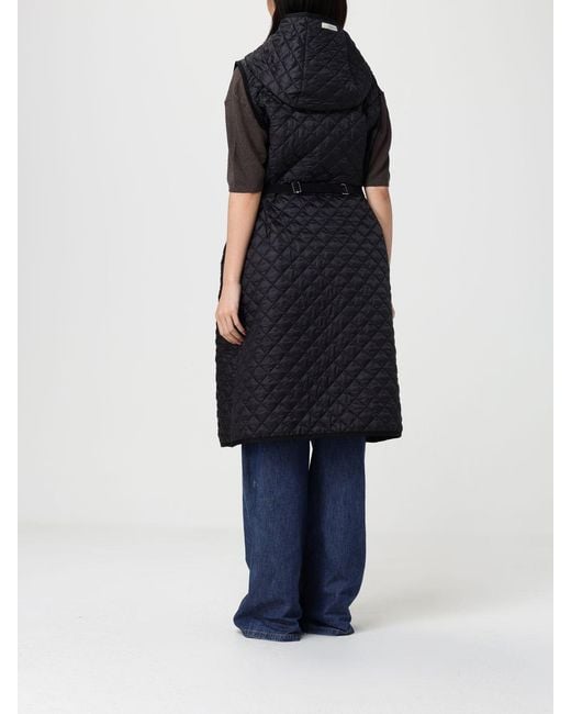 Max Mara Blue Camille Quilted Nylon Vest