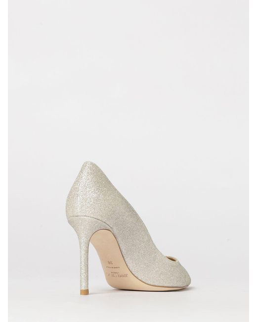 Jimmy Choo Natural Romy Glitter Pumps