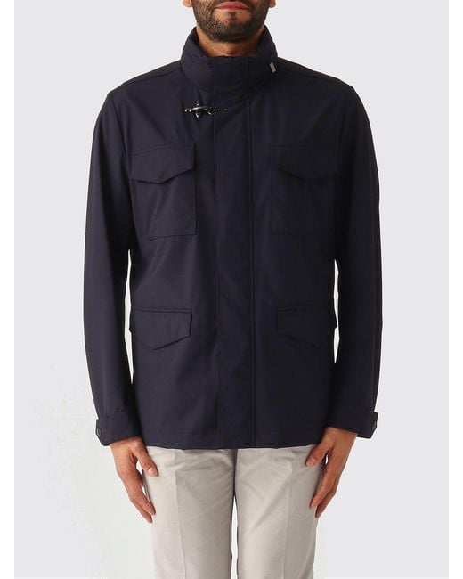 Fay Blue Travel Stretch Nylon Jacket for men