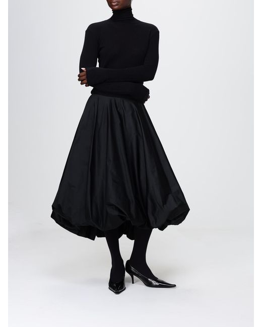 Balenciaga Black Silk Blend Balloon Skirt