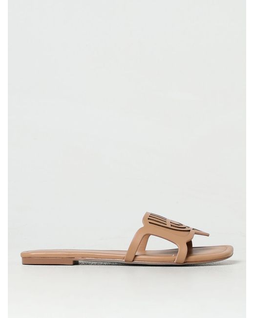 Chiara Ferragni Natural Flat Sandals
