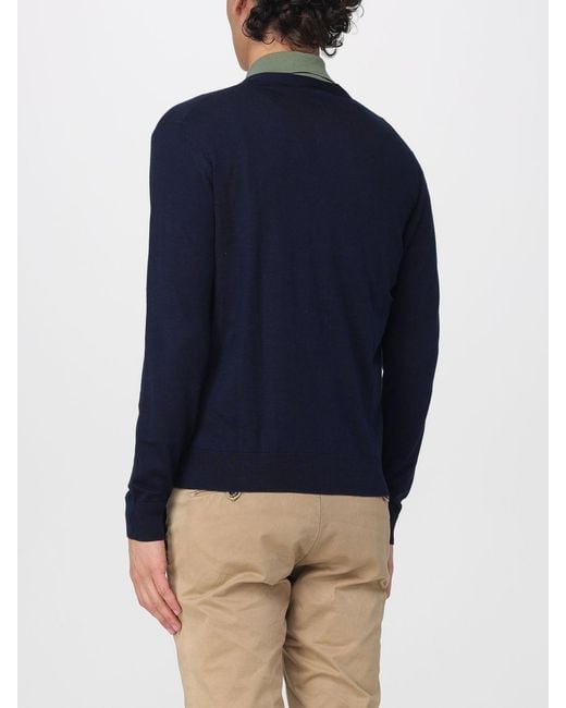 Ballantyne Blue Silk Cardigan for men