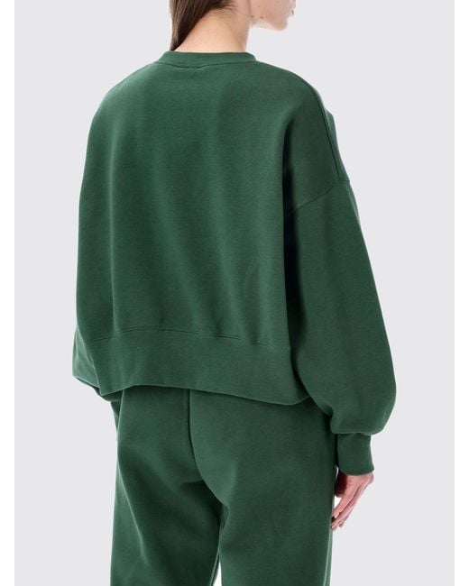 Nike Green Cotton Crewneck Sweatshirt With Logo