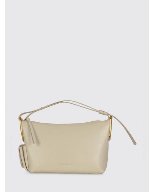 Marc Jacobs Natural Scene Leather Tote Bag With Laminated Double J Logo