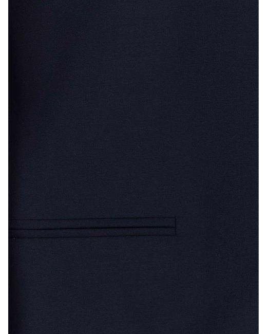 Jil Sander Blue Knee-Length Single-Breasted Blazer