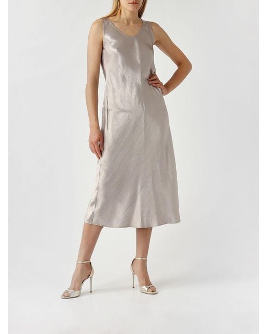 Max Mara Natural Satin Midi Dress
