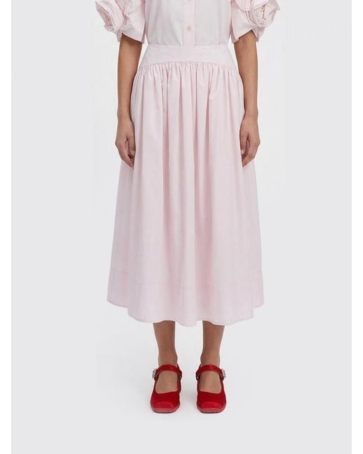 Simone Rocha Pink Cotton Skirt