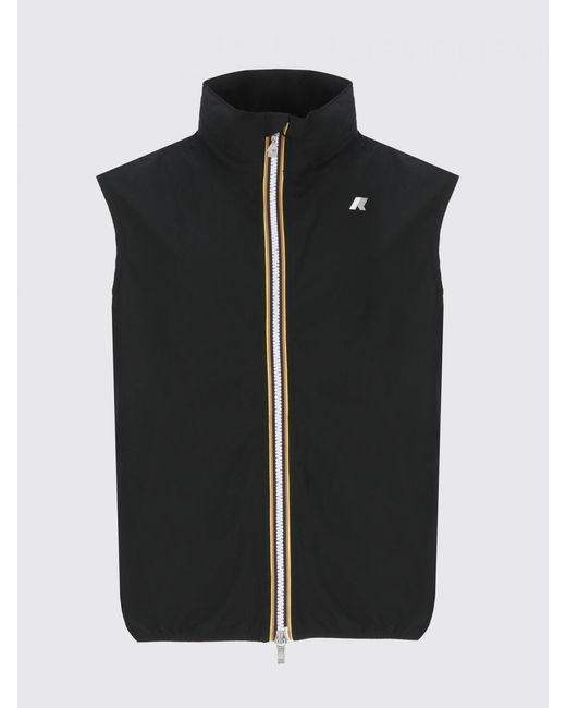 K-Way Black Valen Recycled Fabric Vest for men