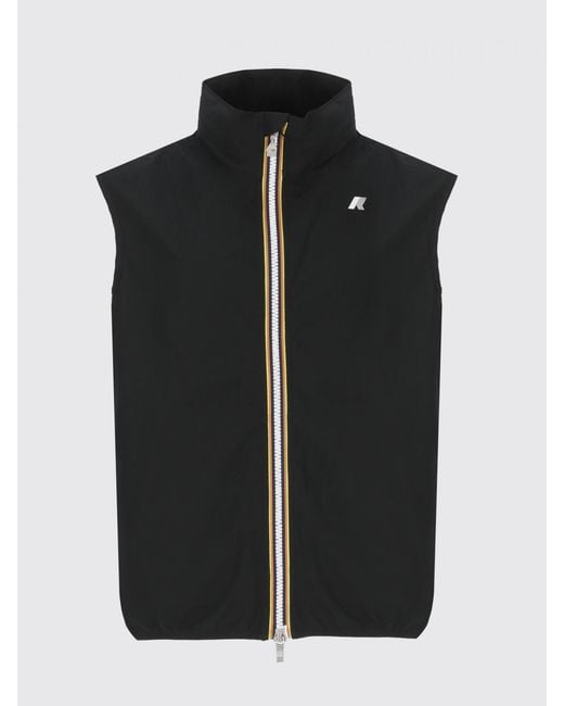K-Way Black Valen Recycled Fabric Vest for men