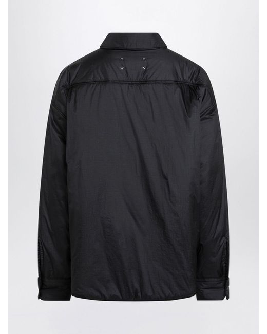 Maison Margiela Gray Nylon Shirt Jacket With Iconic Stitch