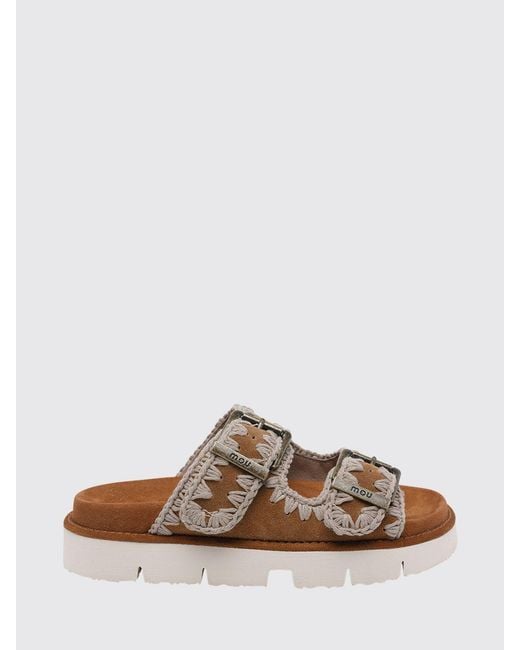 Mou Brown Bio Suede Sandal