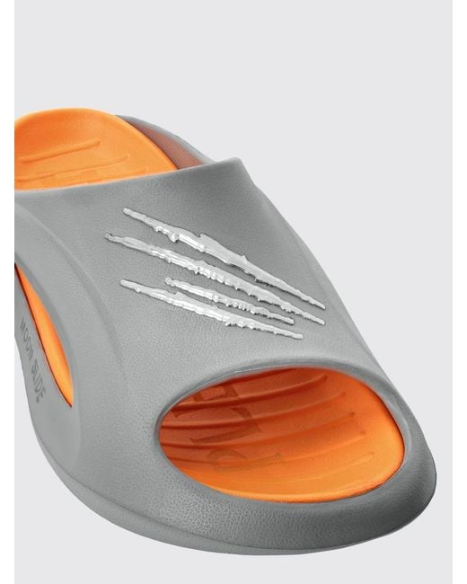 Philipp Plein White Rubber Sliders for men