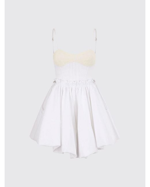 The Attico White Bustier Dress