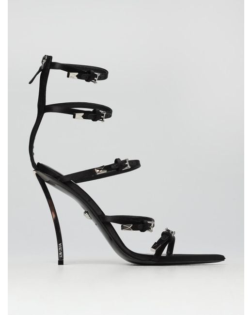 Versace White Sandal In Satin
