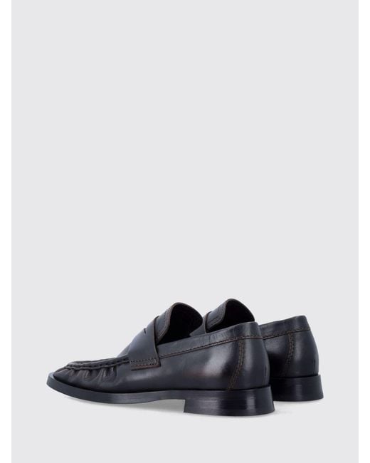 Miista White Smooth Cowhide Penny Loafers With Rubber Sole