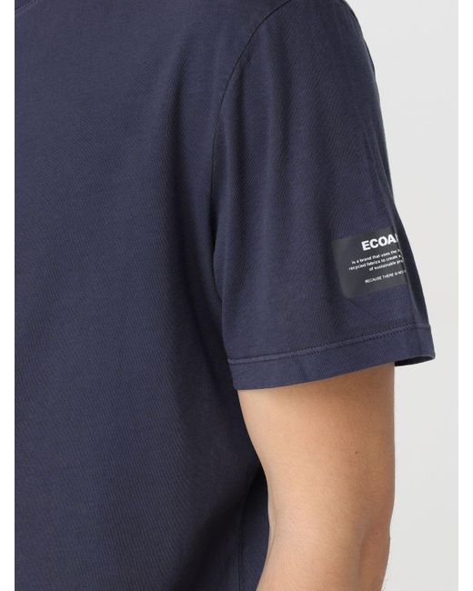 T-shirt in cotone riciclato di Ecoalf in Blue da Uomo