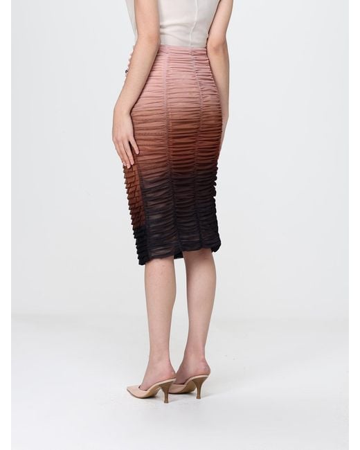 Elisabetta Franchi Multicolor Shaded Polyester Pencil Skirt