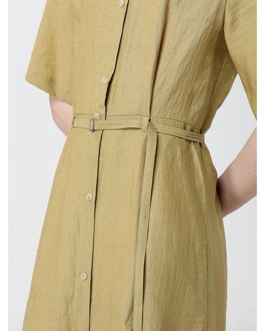 Tela Metallic Linen Blend Chemisier Dress