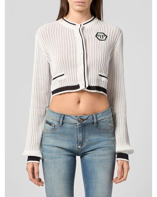 Philipp Plein Gray Cardigan