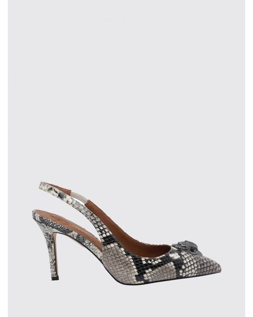 Kurt Geiger Metallic Belgravia Python Print Leather Slingback Pumps