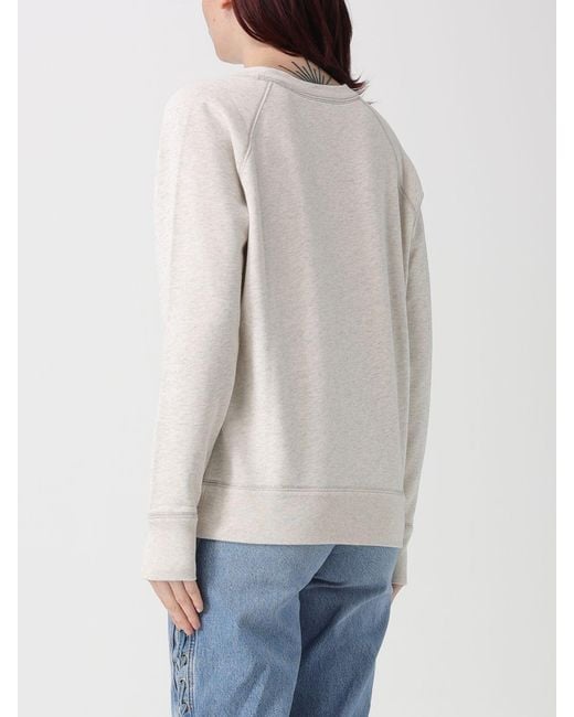 Isabel Marant Natural Logo Cotton Crewneck Sweatshirt