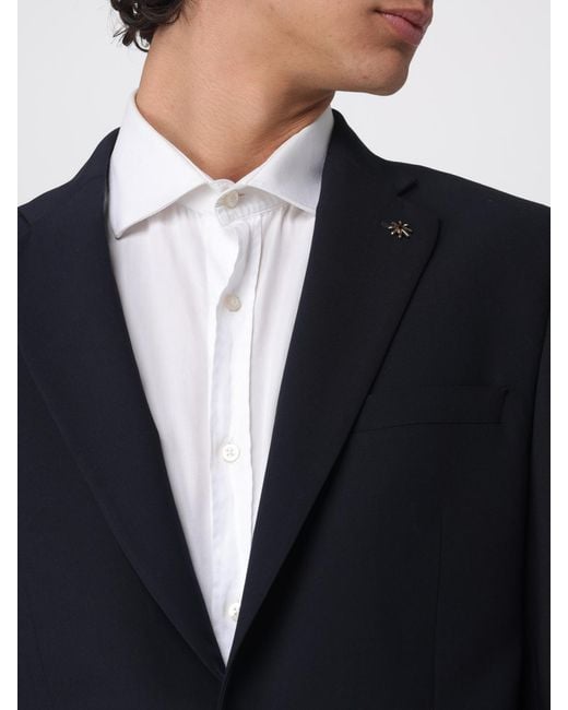 Manuel Ritz Blue Single-Breasted Suit for men
