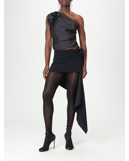 Magda Butrym Blue Asymmetric Crêpe Skirt
