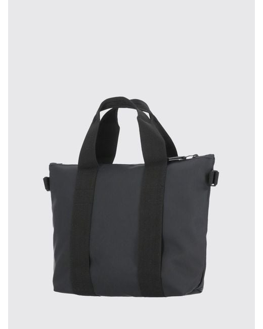 Rains Black Micro Tote Bag