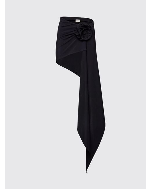 Magda Butrym Black Asymmetric Polyamide Skirt