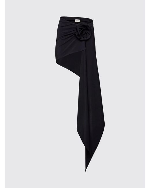 Magda Butrym Black Asymmetric Polyamide Skirt