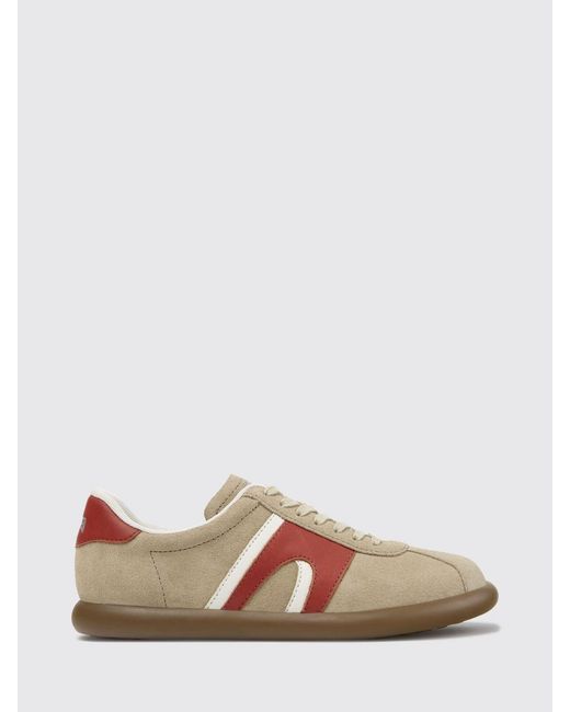 Camper Natural Pelotas Soller Bicolor Smooth And Suede Leather Sneakers With Logo