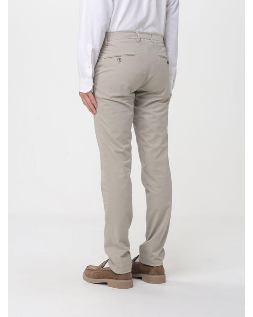 Mason's Gray Stretch Cotton Chino Trousers for men
