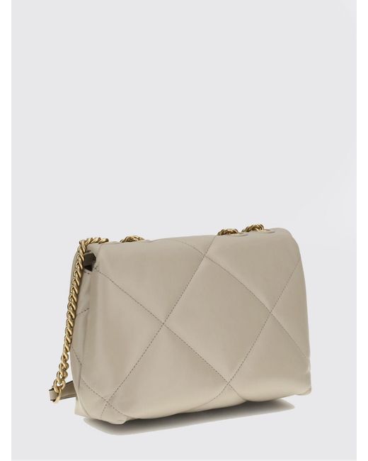 Tory Burch Natural Small Kira Nappa Leather Bag With Diamond Quilting