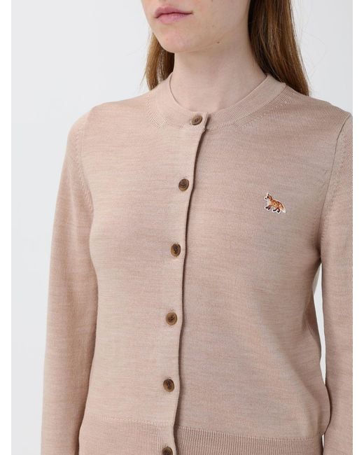 Maison Kitsuné Natural Maison KitsunÉ Crew Neck Cardigan