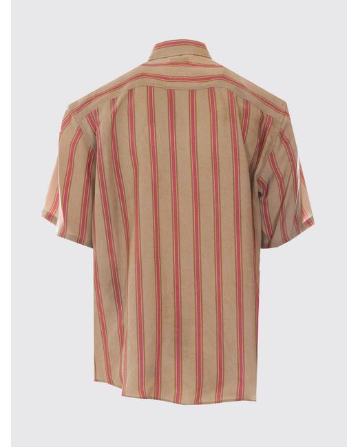 Saint Laurent Pink Striped Shirt for men