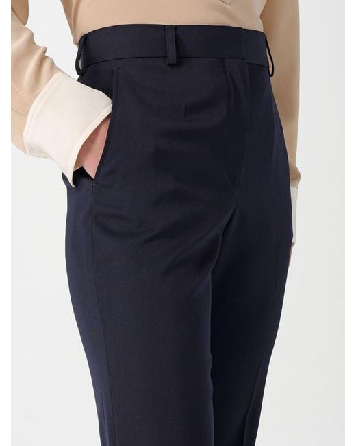 Stella McCartney Blue Flared Wool Trousers