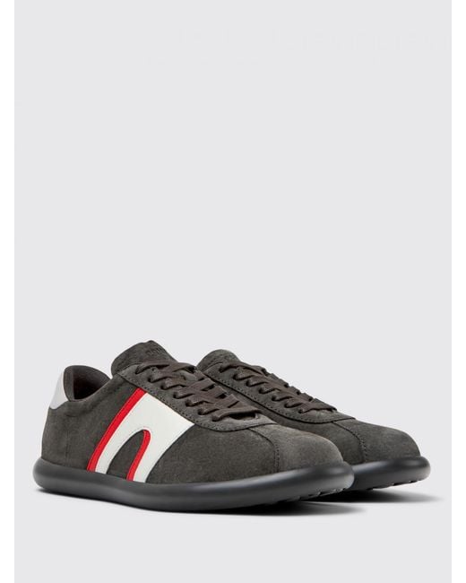 Camper Gray Pelotas Soller Suede Sneakers