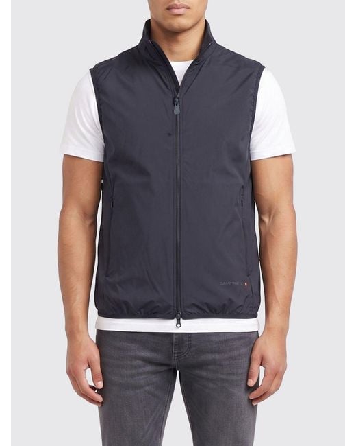 Save The Duck Blue Nylon Vest for men