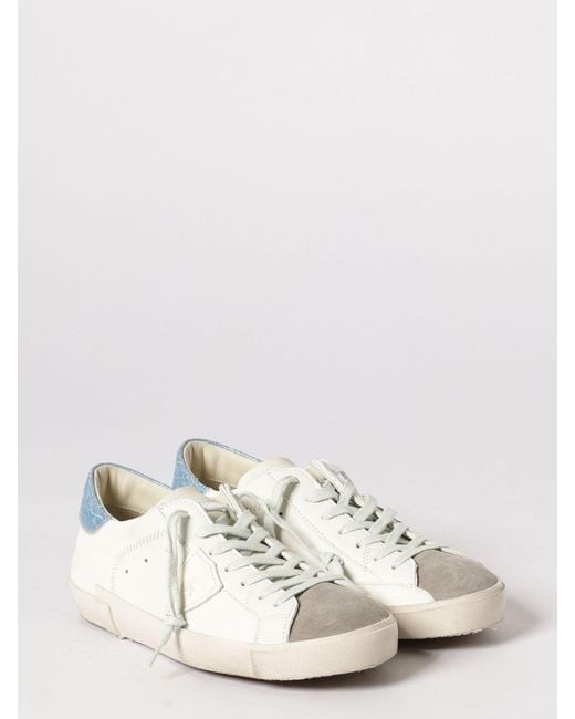 Philippe Model White Prsx Suede Sneakers for men