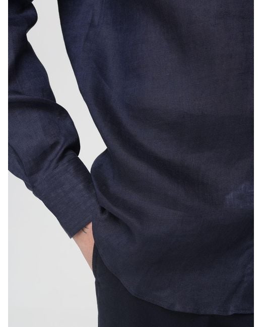 Etro Blue Linen Shirt for men