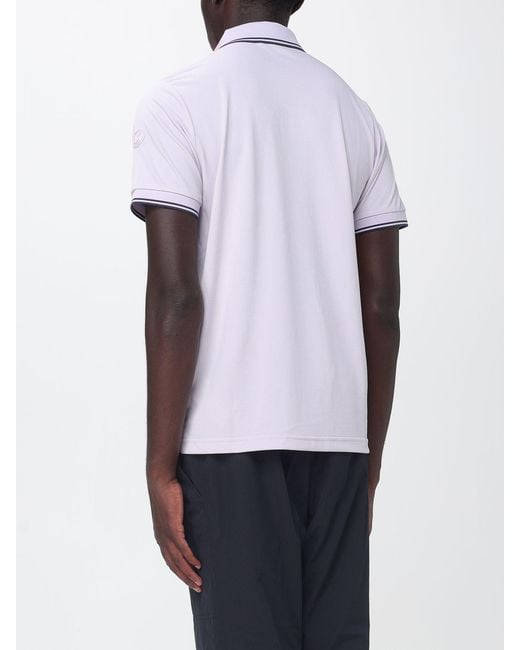 Save The Duck White Short-Sleeved Jersey Polo Shirt With Contrast Logo for men